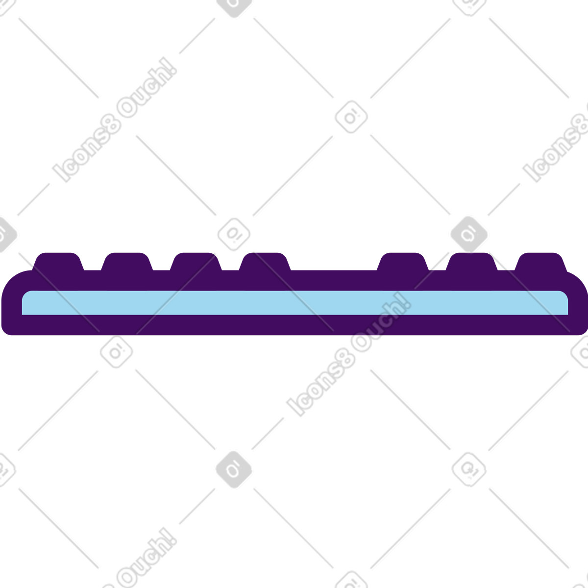 Computer keyboard illustration in Simplistic style download in PNG, SVG
