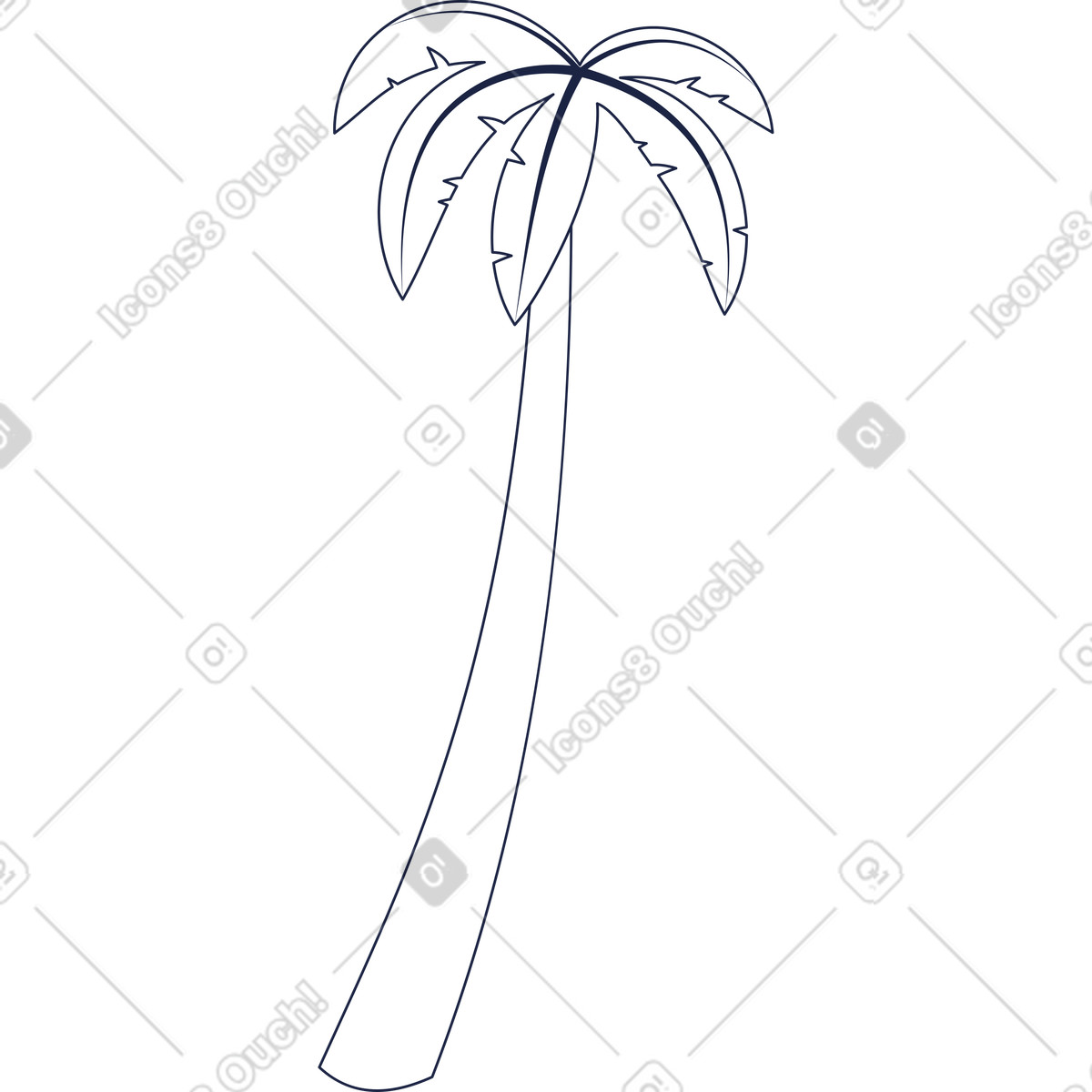 Ilustração de Palma em no estilo Urban Line para baixar em PNG, SVG