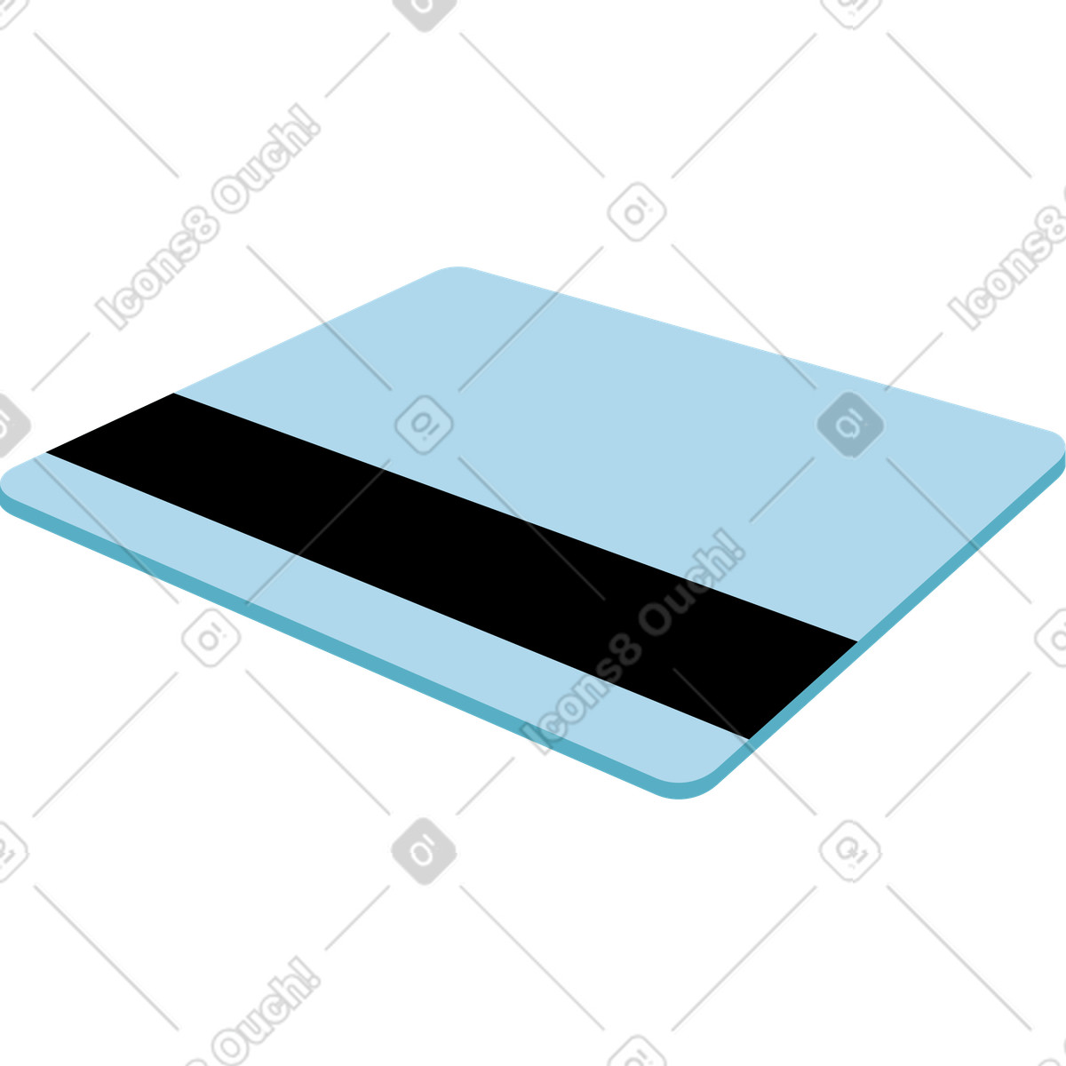 Bank card illustration in Airy style download in PNG, SVG