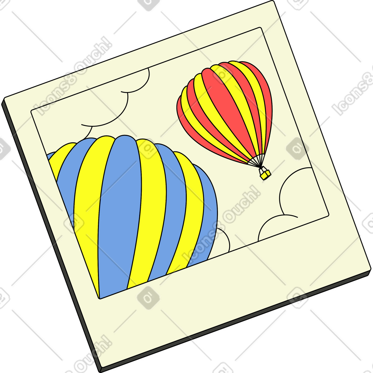 Illustration Photo polaroïd dans le style Retro à télécharger aux formats PNG, SVG