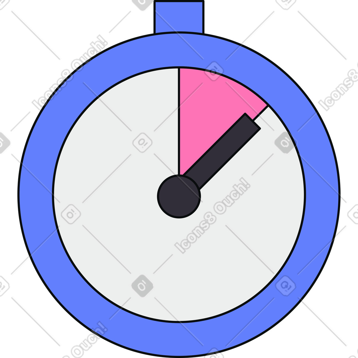 Timer illustration in Teko style download in PNG, SVG