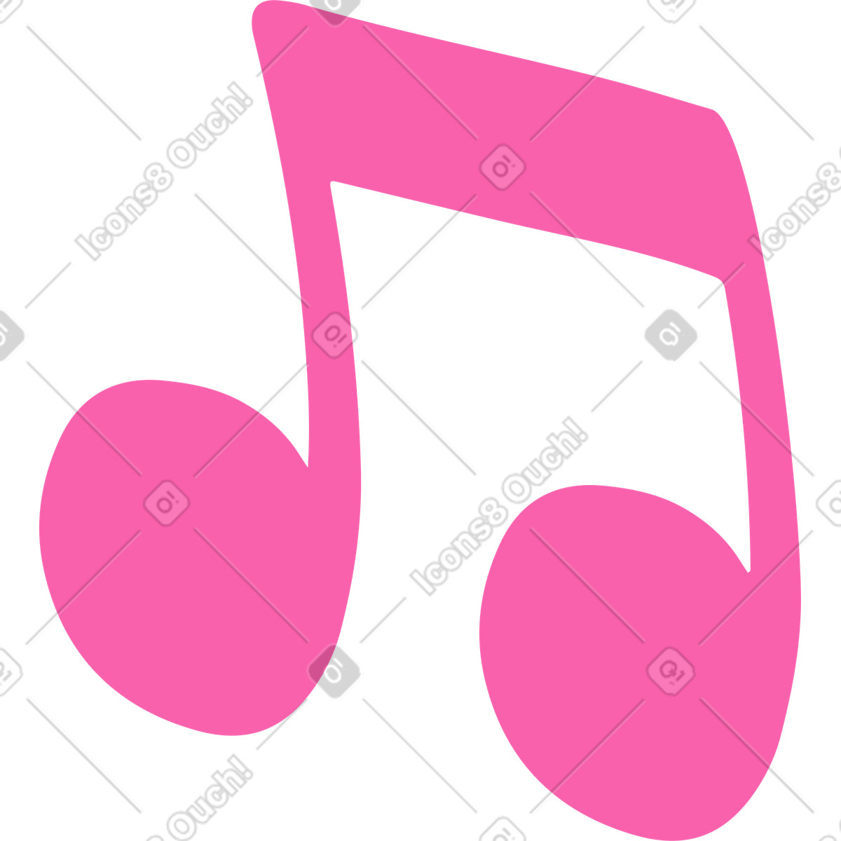 Ilustración Nota musical en estilo Whimsy a descargar en PNG y SVG