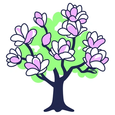 A magnolia tree in full bloom with large, fragrant flowers