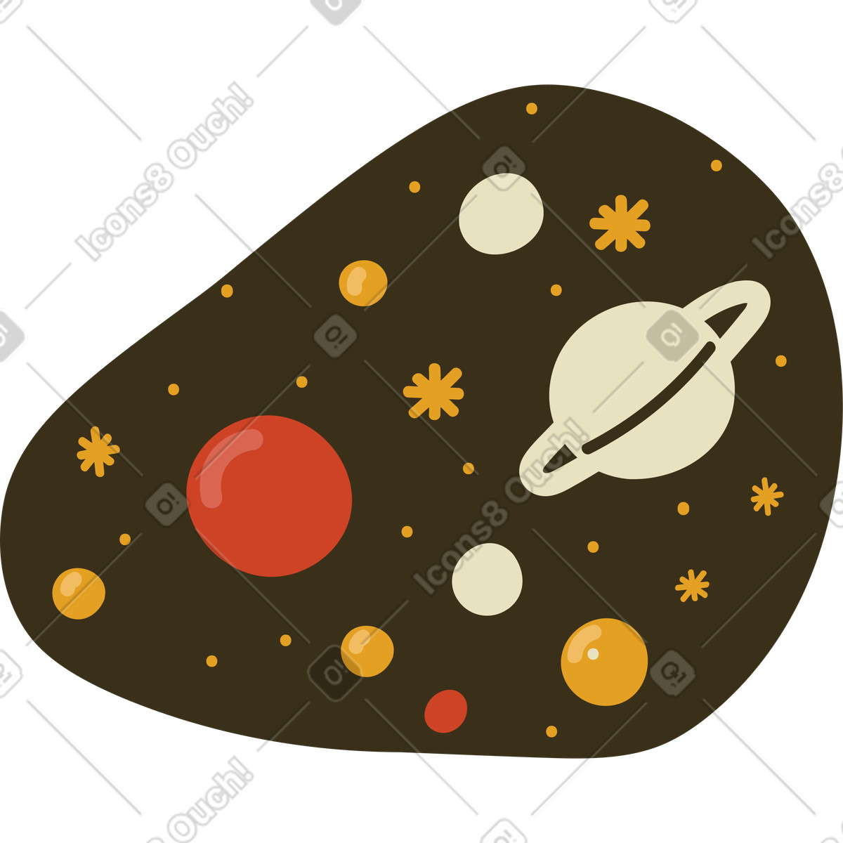 Cosmo illustrazione in stile Arabica scarica in PNG, SVG