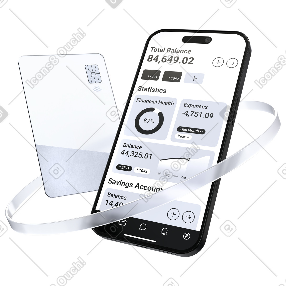 Finance dashboard, analytics automation, data visualization illustration in PNG, SVG