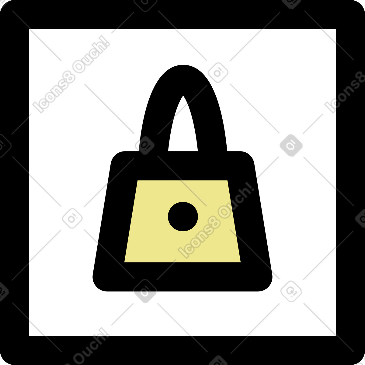 Ilustración Bolso en estilo Mochi a descargar en PNG y SVG