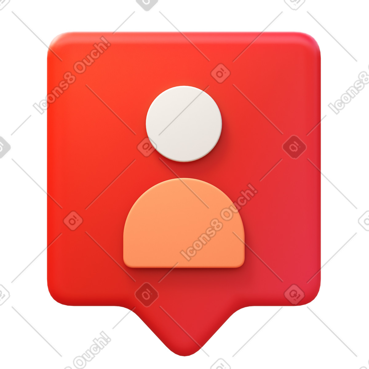 User location illustration in 3D Fluency style download in PNG, SVG