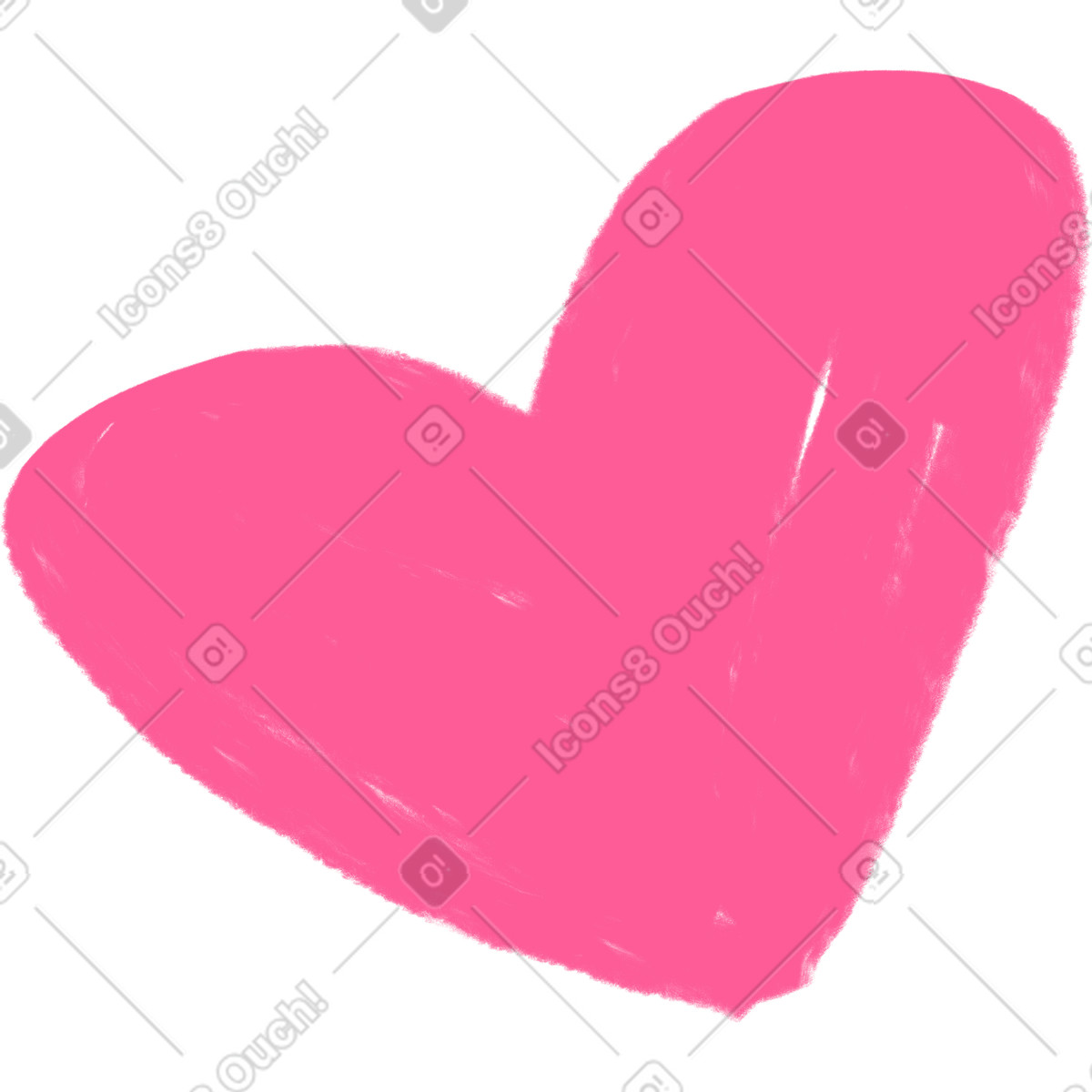 Illustration Pink heart dans le style Quirky à télécharger aux formats PNG, SVG