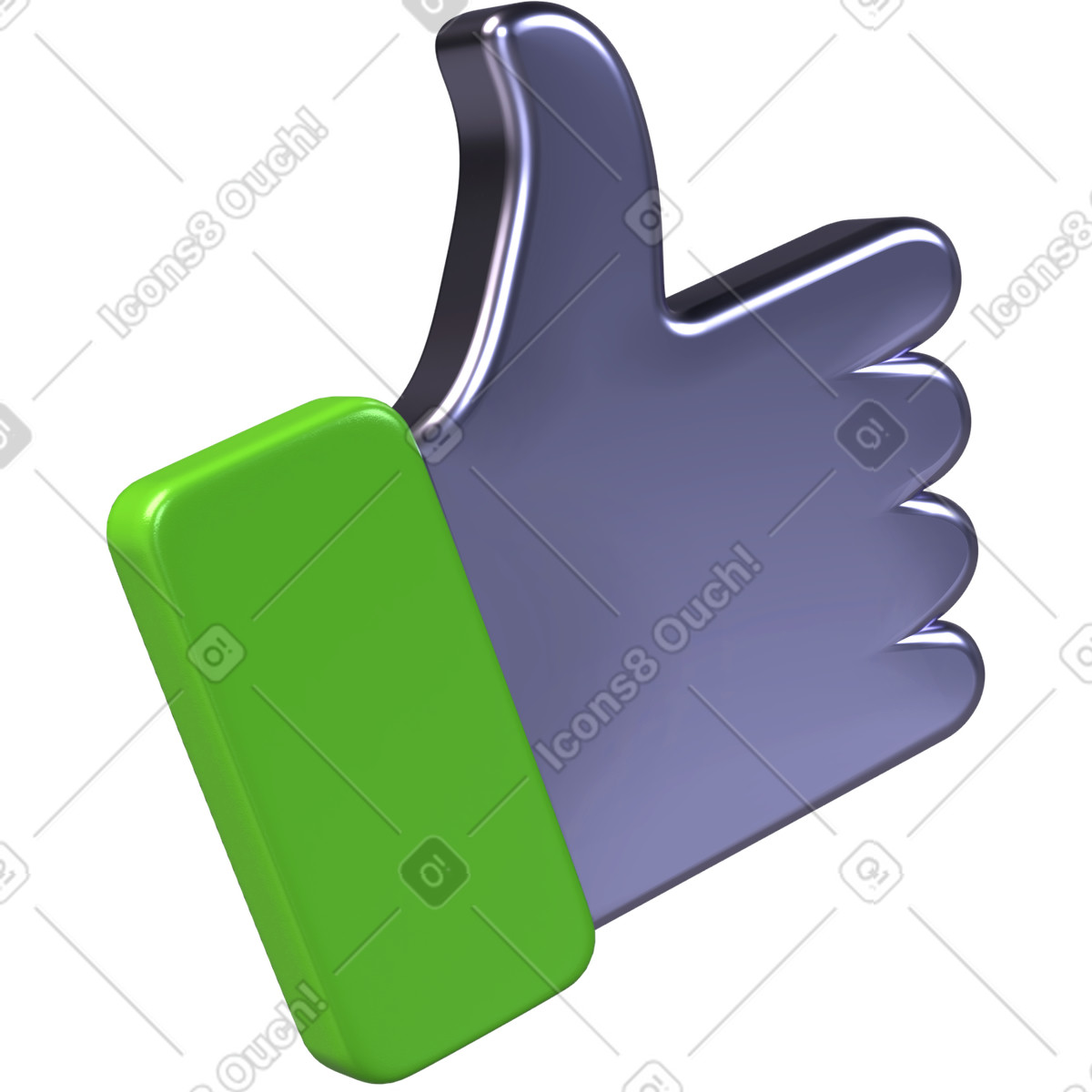 Ilustração de Sinal polegar para cima em no estilo 3D Boost baixar em PNG, SVG
