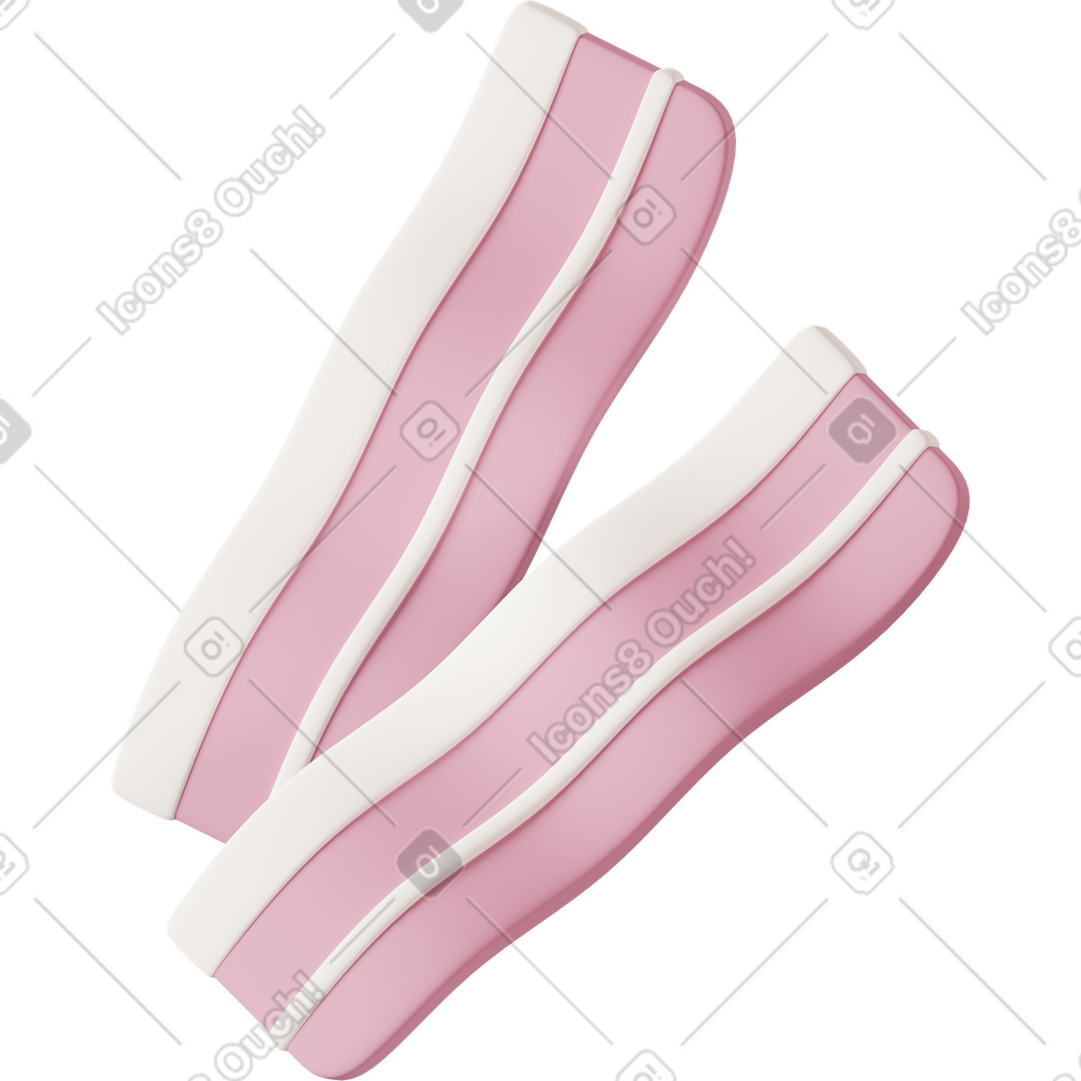 Ilustração de Two bacon slices em no estilo 3D Casual life para baixar em PNG, SVG