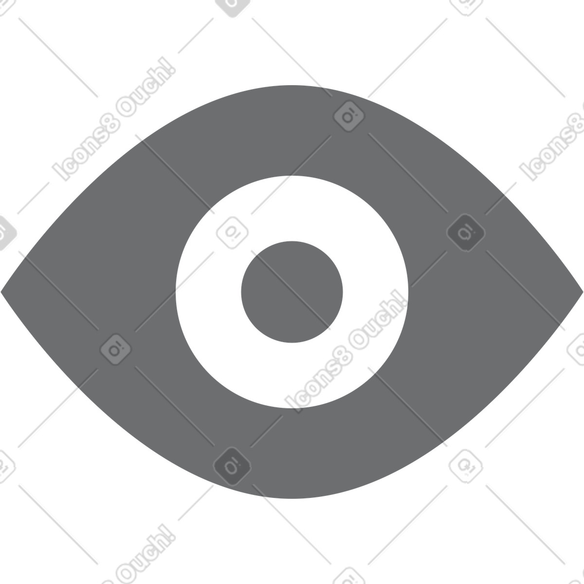 Incut スタイルの 目のアイコン のイラストをPNG、SVG形式でダウンロード