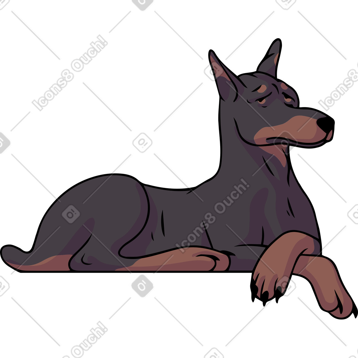 Ilustração de Cão em no estilo Eastwood para baixar em PNG, SVG