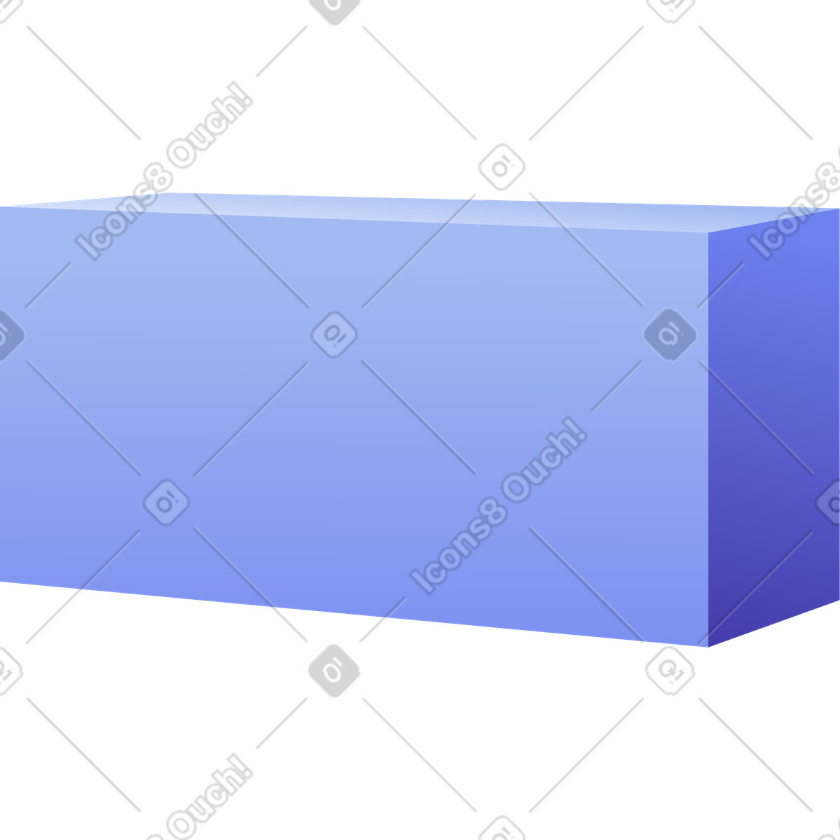 Parallelepiped illustration in Levels style download in PNG, SVG