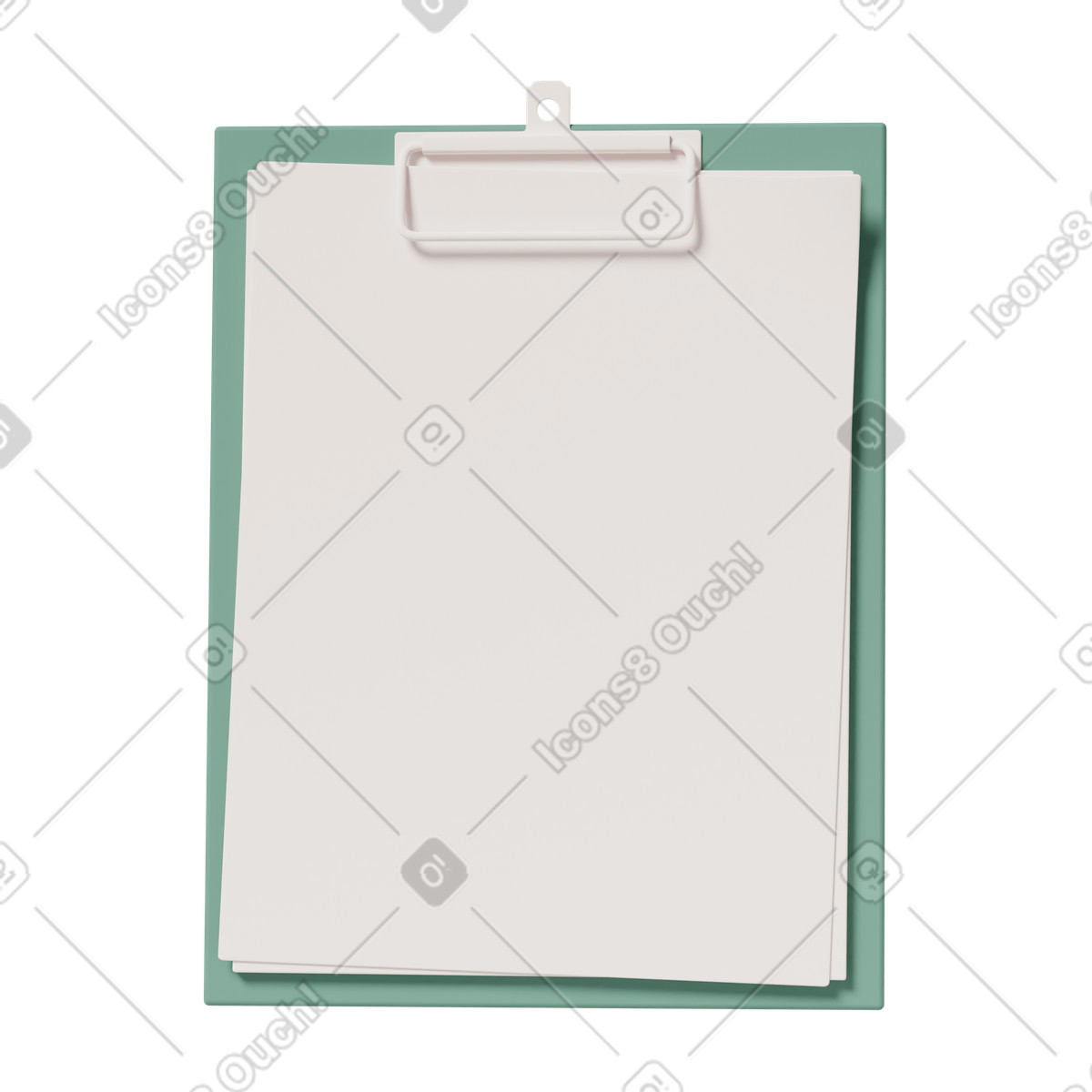 3D Casual life 스타일의 Green clipboard 일러스트레이션 PNG, SVG 다운로드