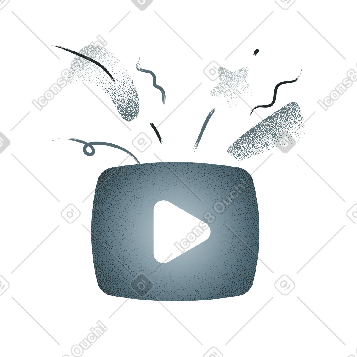 Social media content creation illustration in Grain style download in PNG, SVG