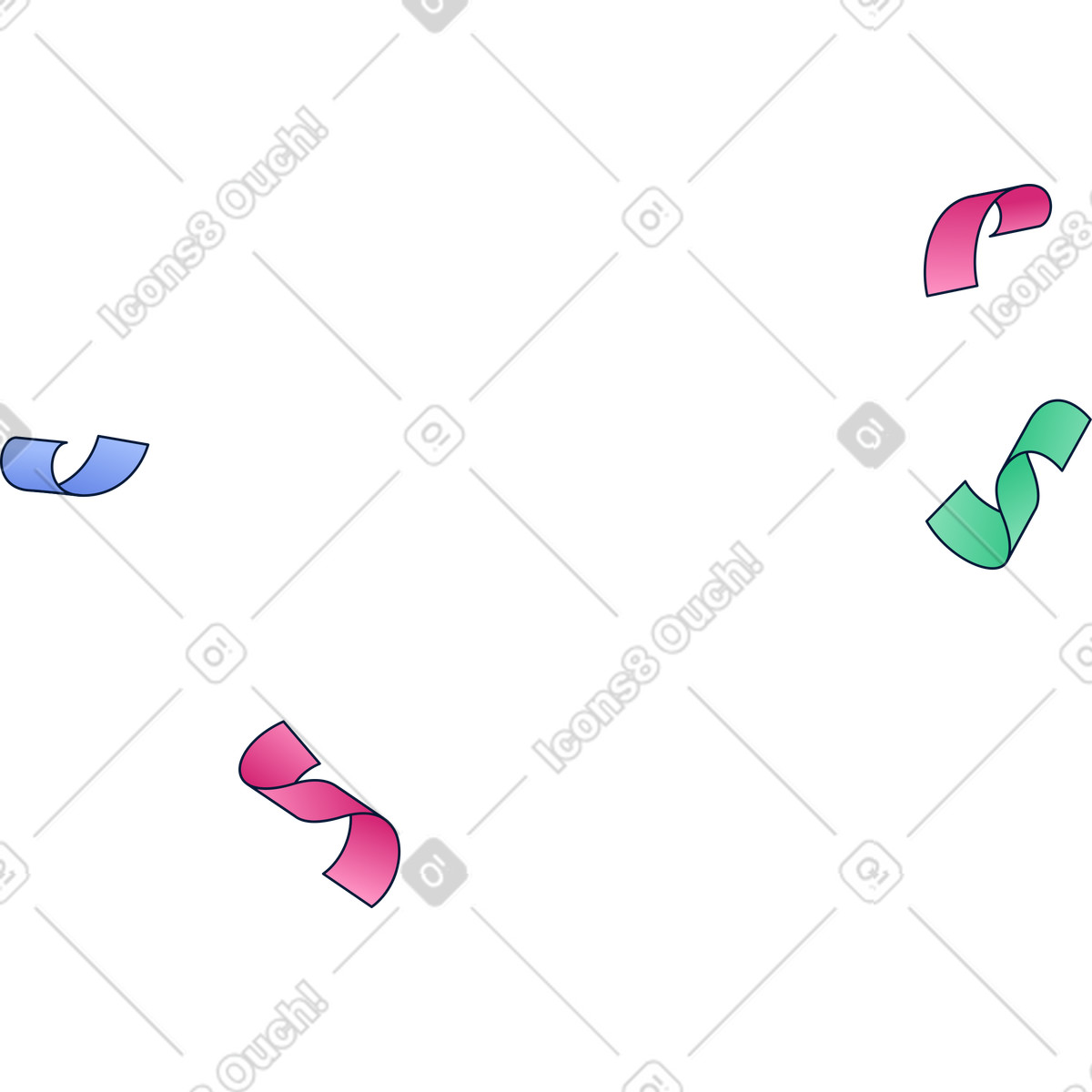 Confetti illustration in Neat style download in PNG, SVG