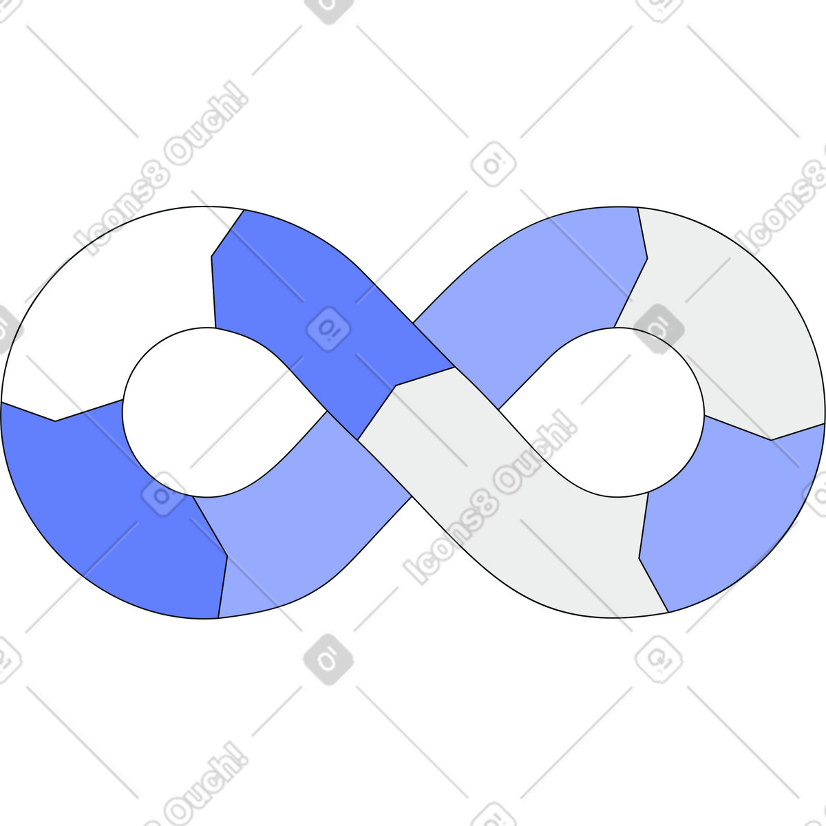 Devops infinity symbol illustration in Teko style download in PNG, SVG