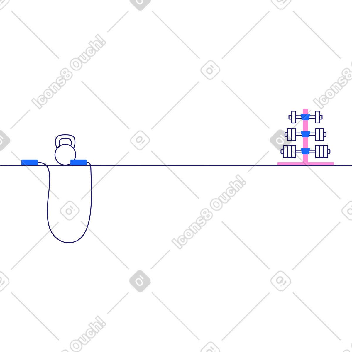 Illustration Équipement sportif dans le style Matey à télécharger aux formats PNG, SVG