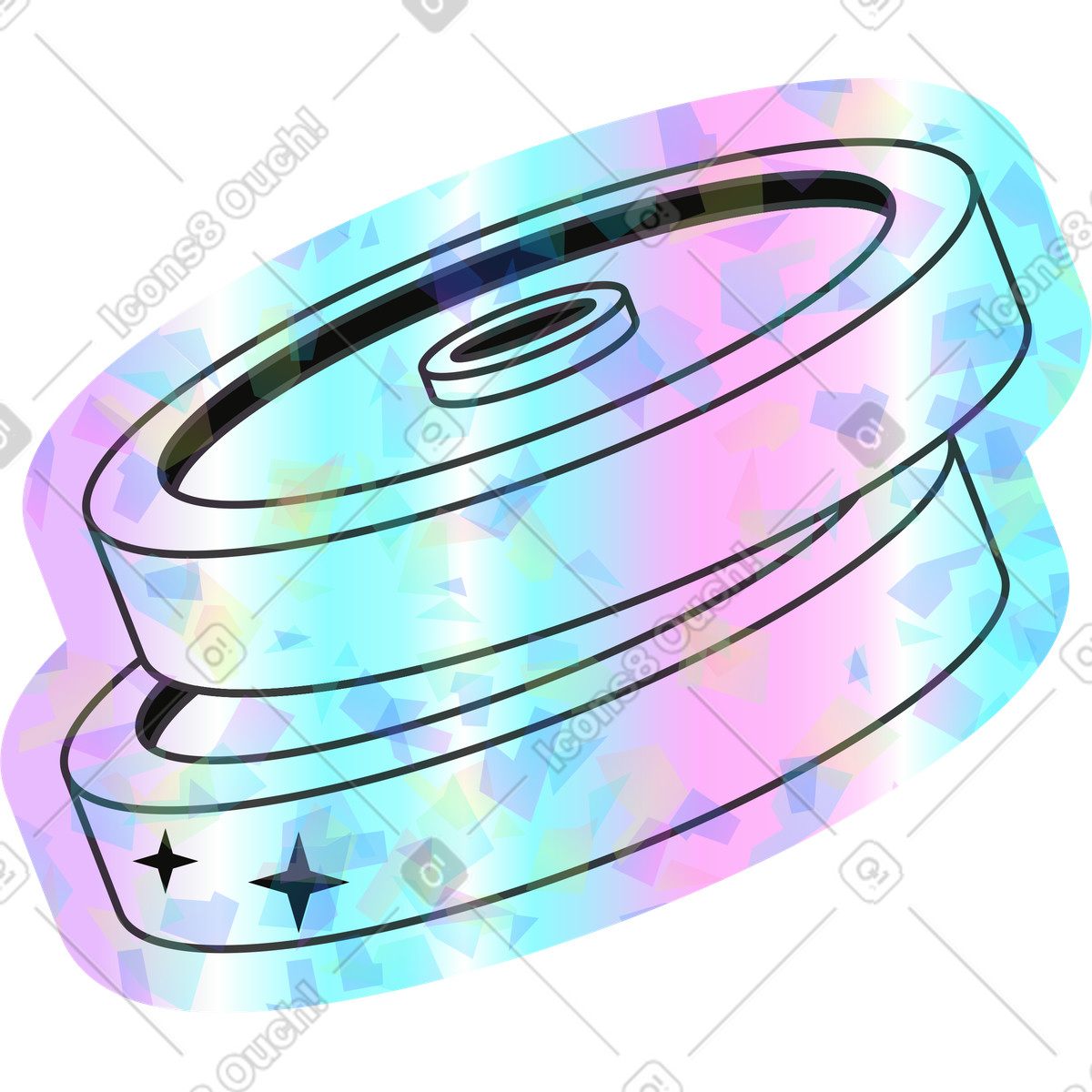 Illustration Équipement sportif dans le style Holostickers à télécharger aux formats PNG, SVG