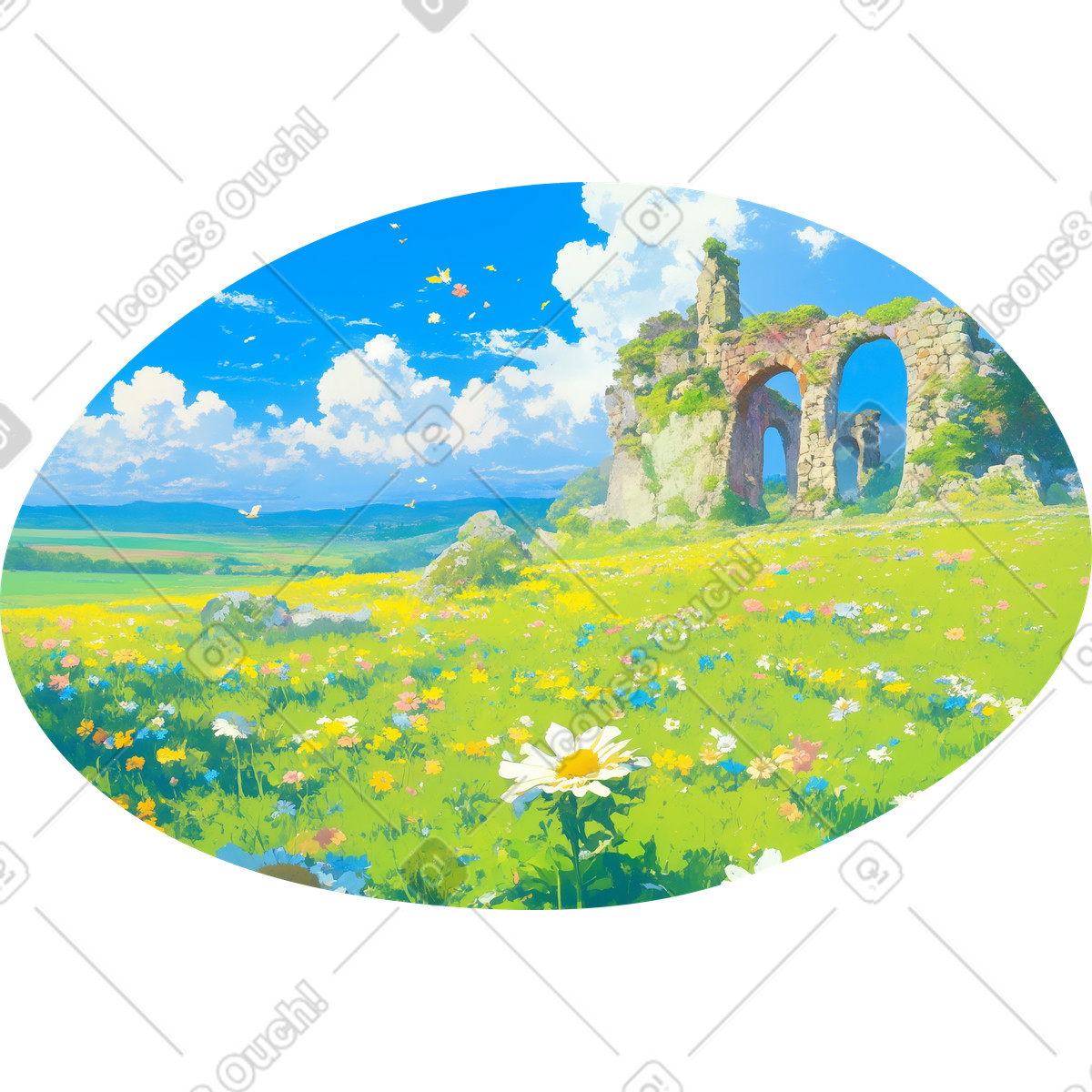 Иллюстрация Фон поля в стиле Scenes — скачать в форматах PNG, SVG