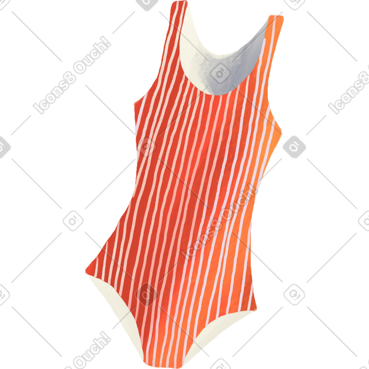 Sunday 스타일의 Striped swimsuit 일러스트레이션 PNG, SVG 다운로드
