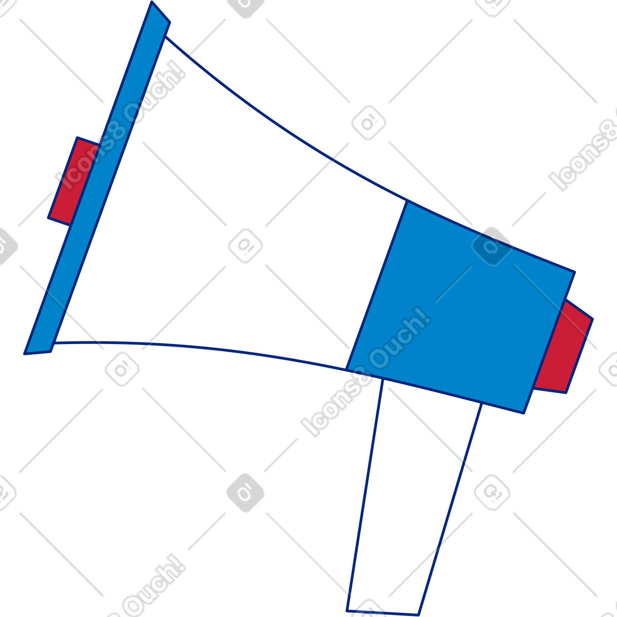 Lato megafono illustrazione in stile Neo-Sakura scarica in PNG, SVG