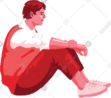Man sitting PNG, SVG