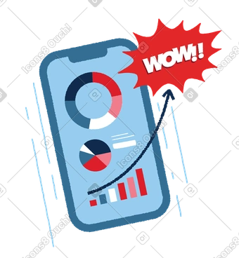 Infographics showing an increase in profits PNG, SVG