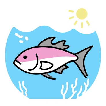 A snapper fish, featuring vibrant red and silver scales, is swimming just beneath the ocean waves. The water is clear, allowing for the play of light to create patterns on the ocean floor. Sunlight is shimmering above, casting reflections that ripple across the surface of the water. The background includes faint hints of coral and seaweed swaying gently with the current.