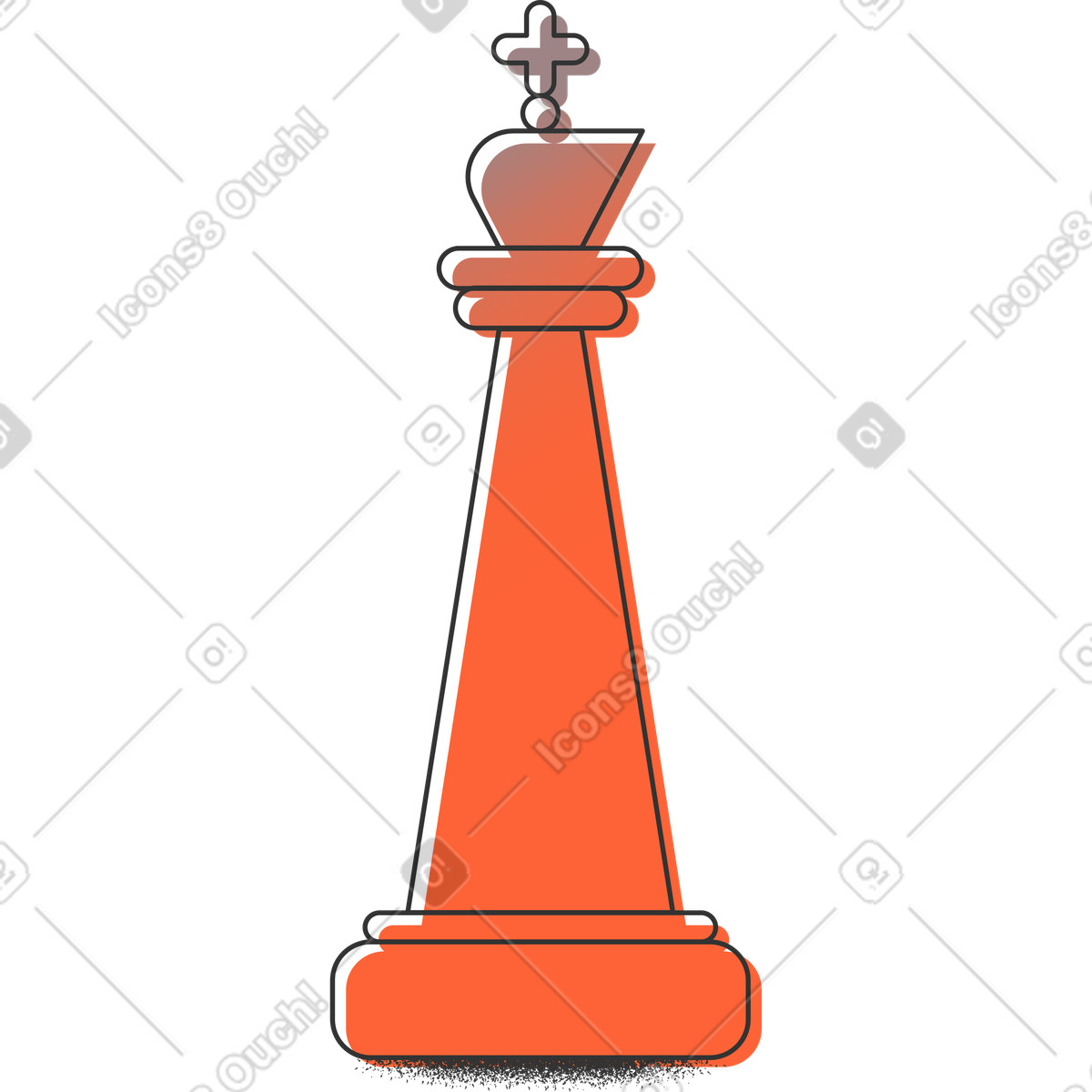 Ilustración Pieza de ajedrez en estilo Crayon a descargar en PNG y SVG