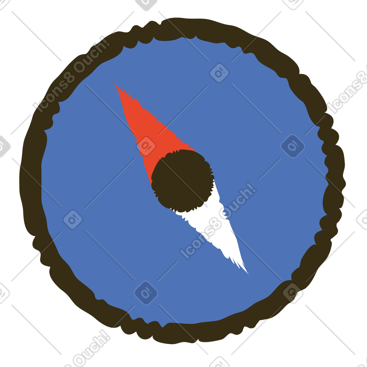 Ilustración Brújula en estilo Bermuda a descargar en PNG y SVG