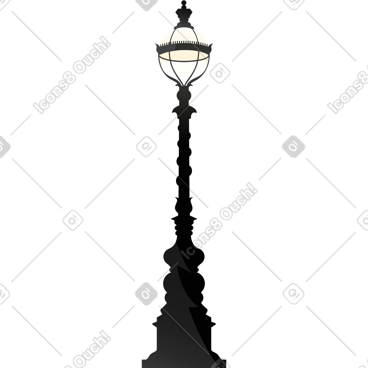 Ilustração de Poste iluminação em no estilo Vivid para baixar em PNG, SVG