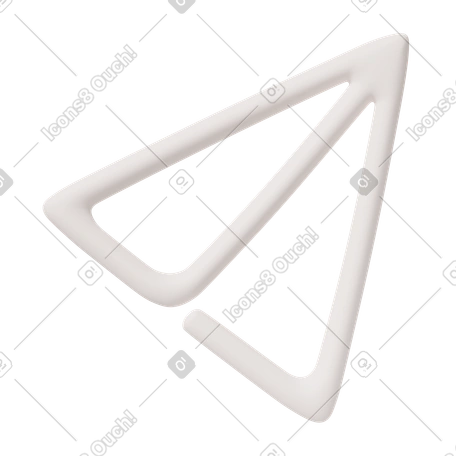 Illustration 3D Lines paper airplane dans le style Éléments web Casual life à télécharger aux formats PNG, SVG