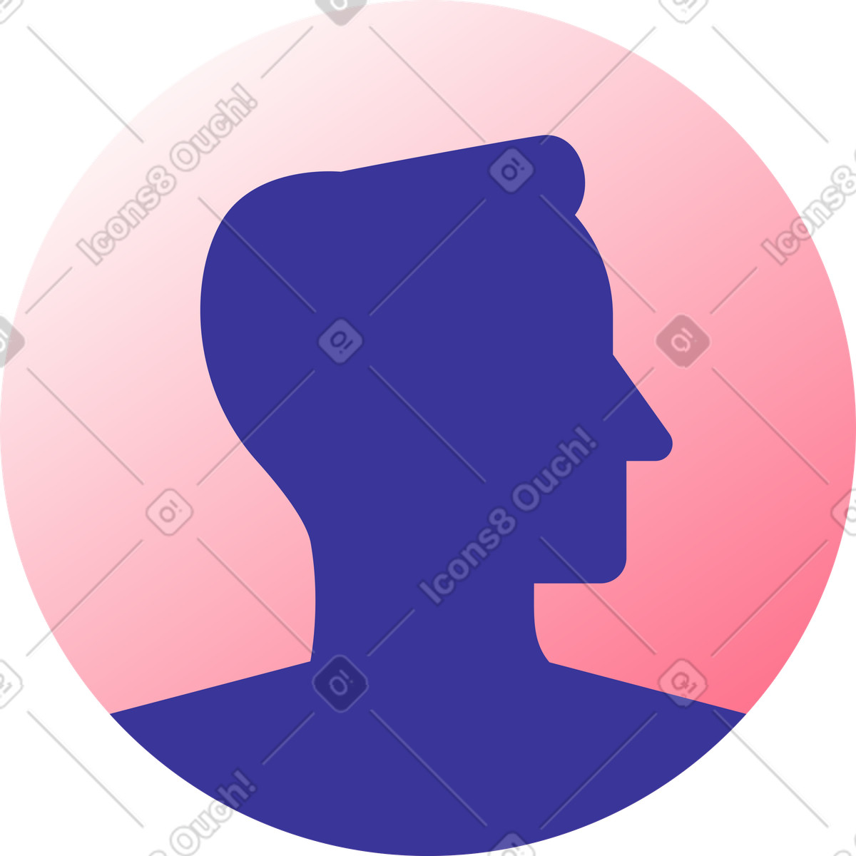Benutzer avatar-Illustration im Bright-Stil als Download in PNG, SVG