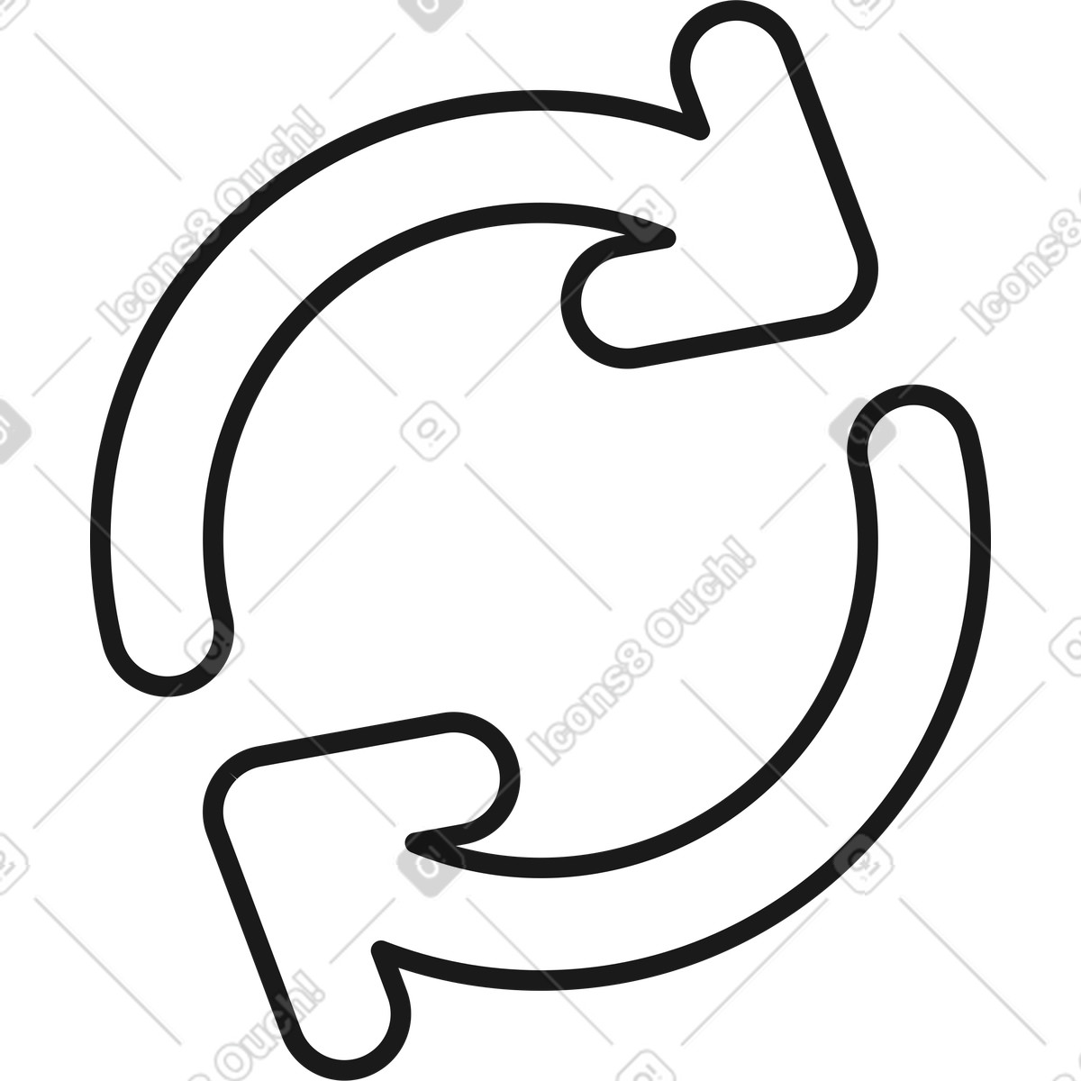 Ilustración Flechas de movimiento circular en estilo Taxi a descargar en PNG y SVG