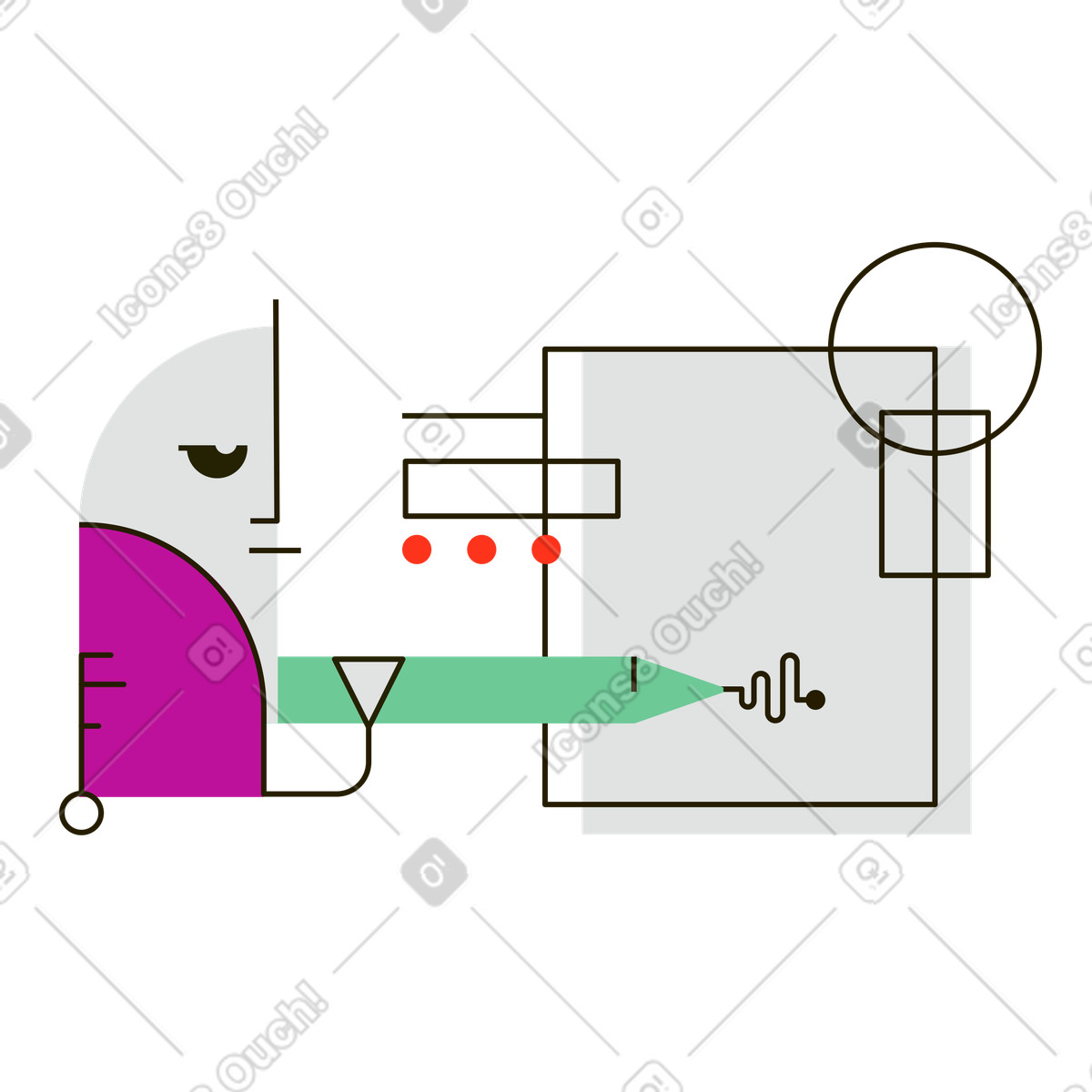 Geom 스타일의 Document signing process, Registration and sign up concept 일러스트레이션 PNG, SVG 다운로드