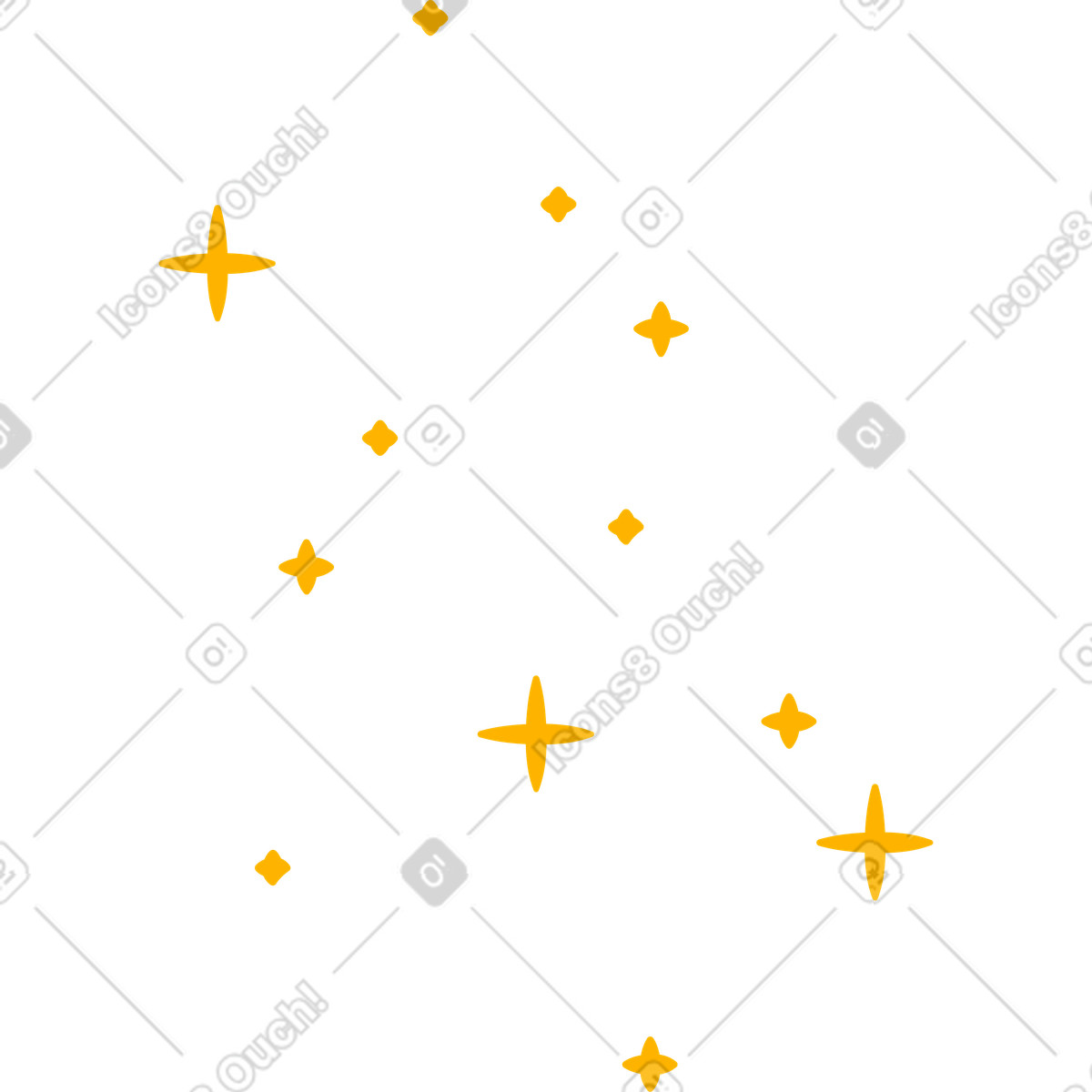 Stars illustration in Flame style download in PNG, SVG