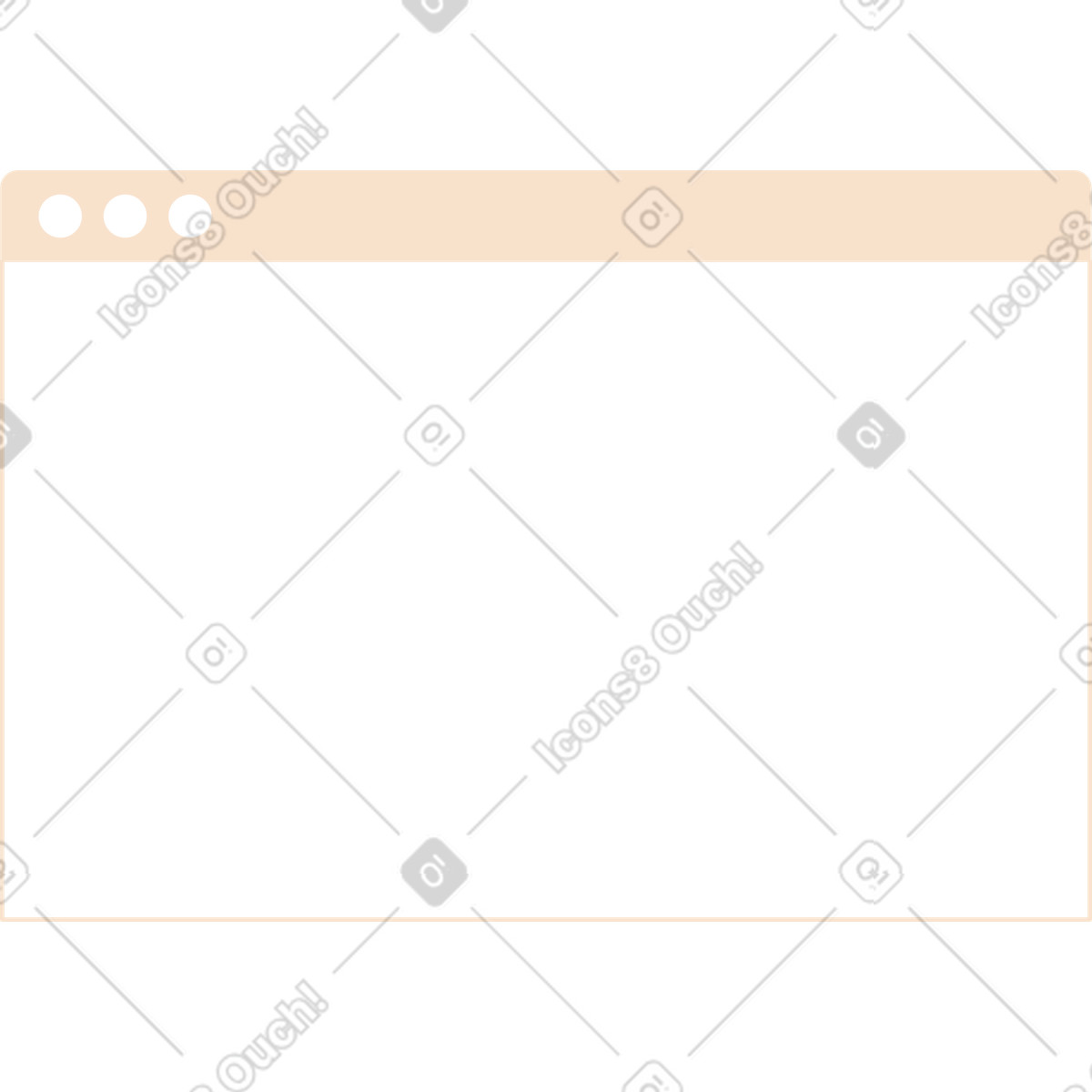 Empty browser window illustration in Folks style download in PNG, SVG