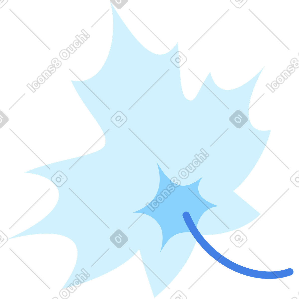 Ilustração de Folha em no estilo Glossy para baixar em PNG, SVG