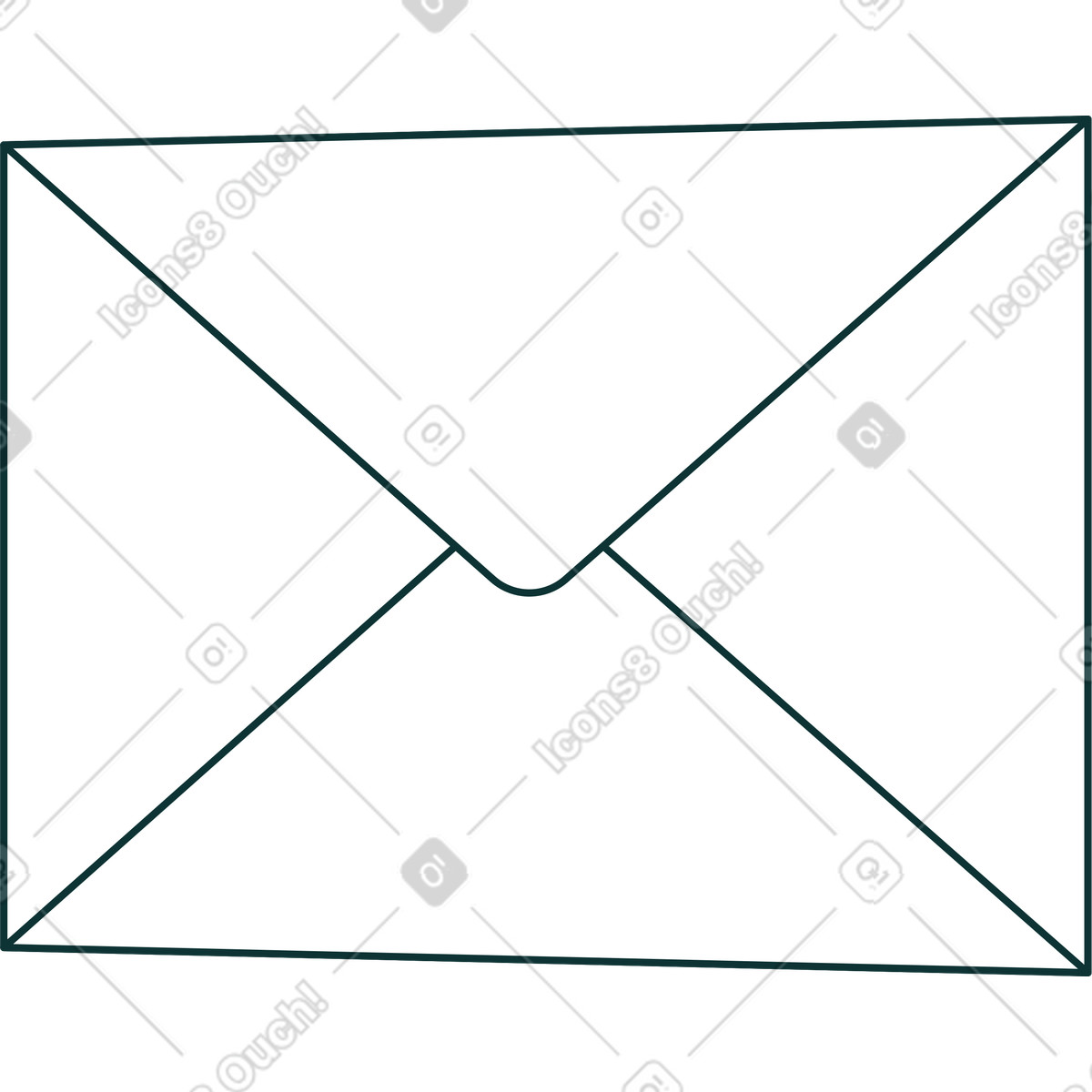 Ilustração de Carta branca em no estilo Florid para baixar em PNG, SVG
