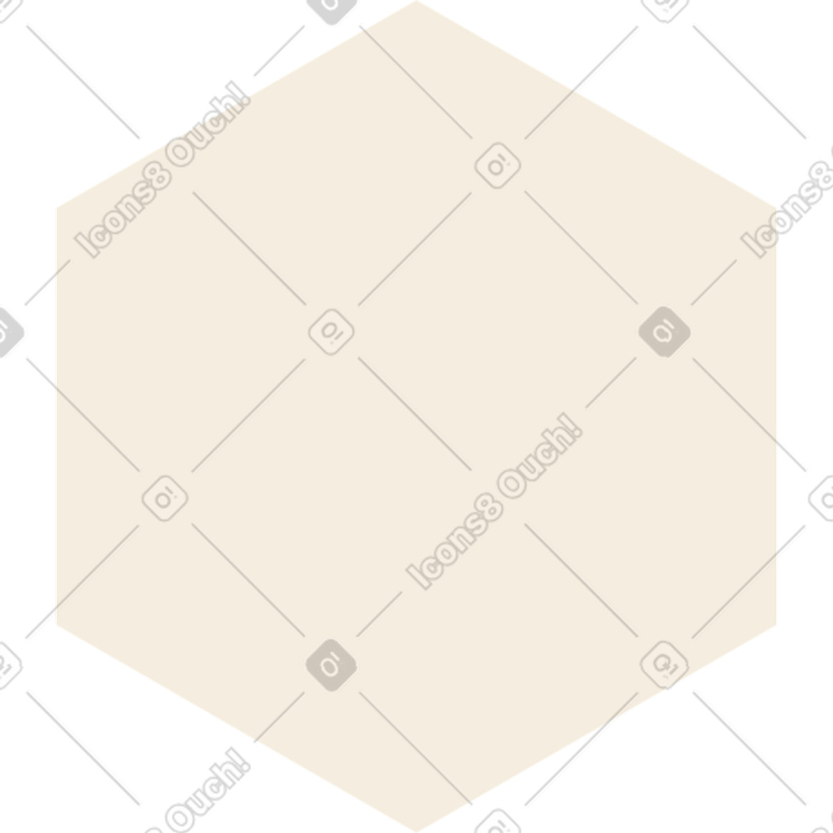 下载 Pale 风格的 Beige hexagon 插画，支持 PNG、SVG 格式
