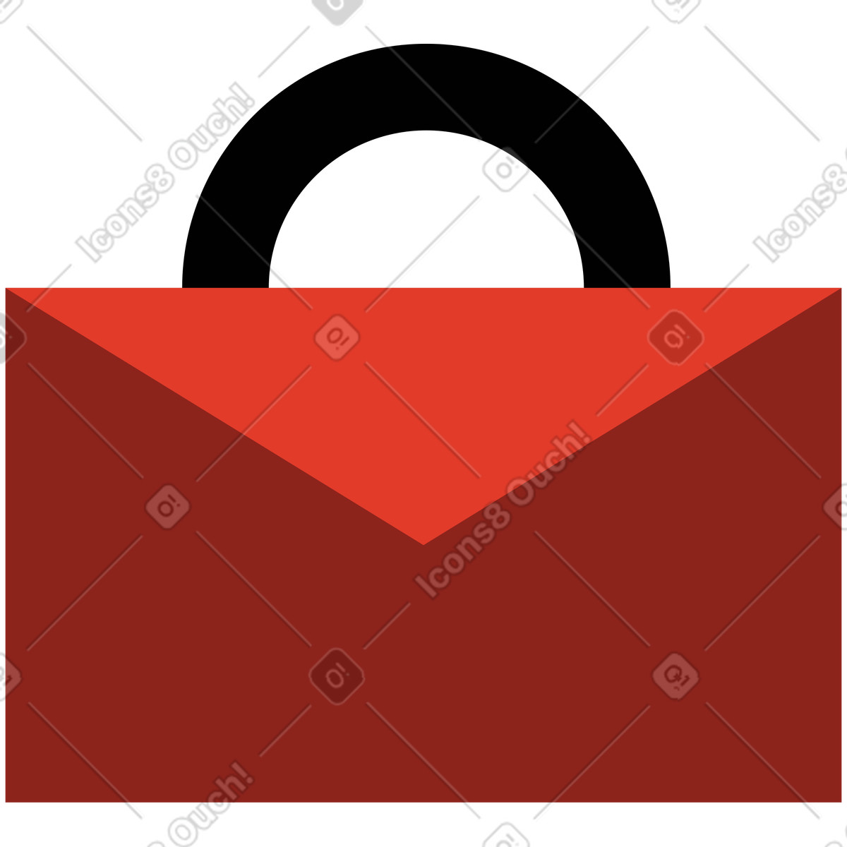 Valigetta rossa illustrazione in stile Burgundy scarica in PNG, SVG