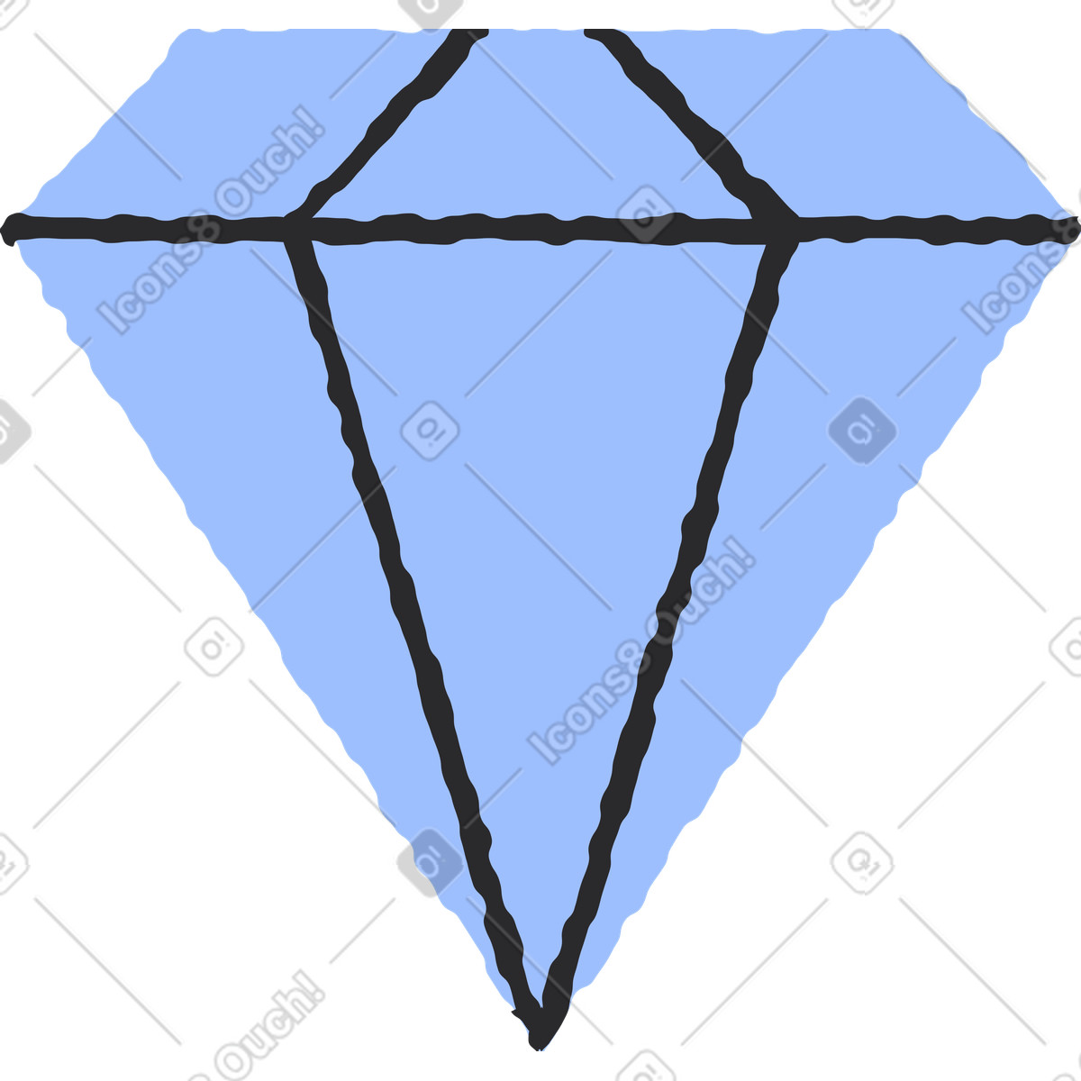 Ilustración Diamante en estilo Pablo a descargar en PNG y SVG