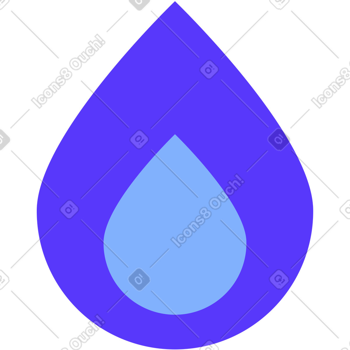 下载 Pablita 风格的 蓝色的小火 插画，支持 PNG、SVG 格式