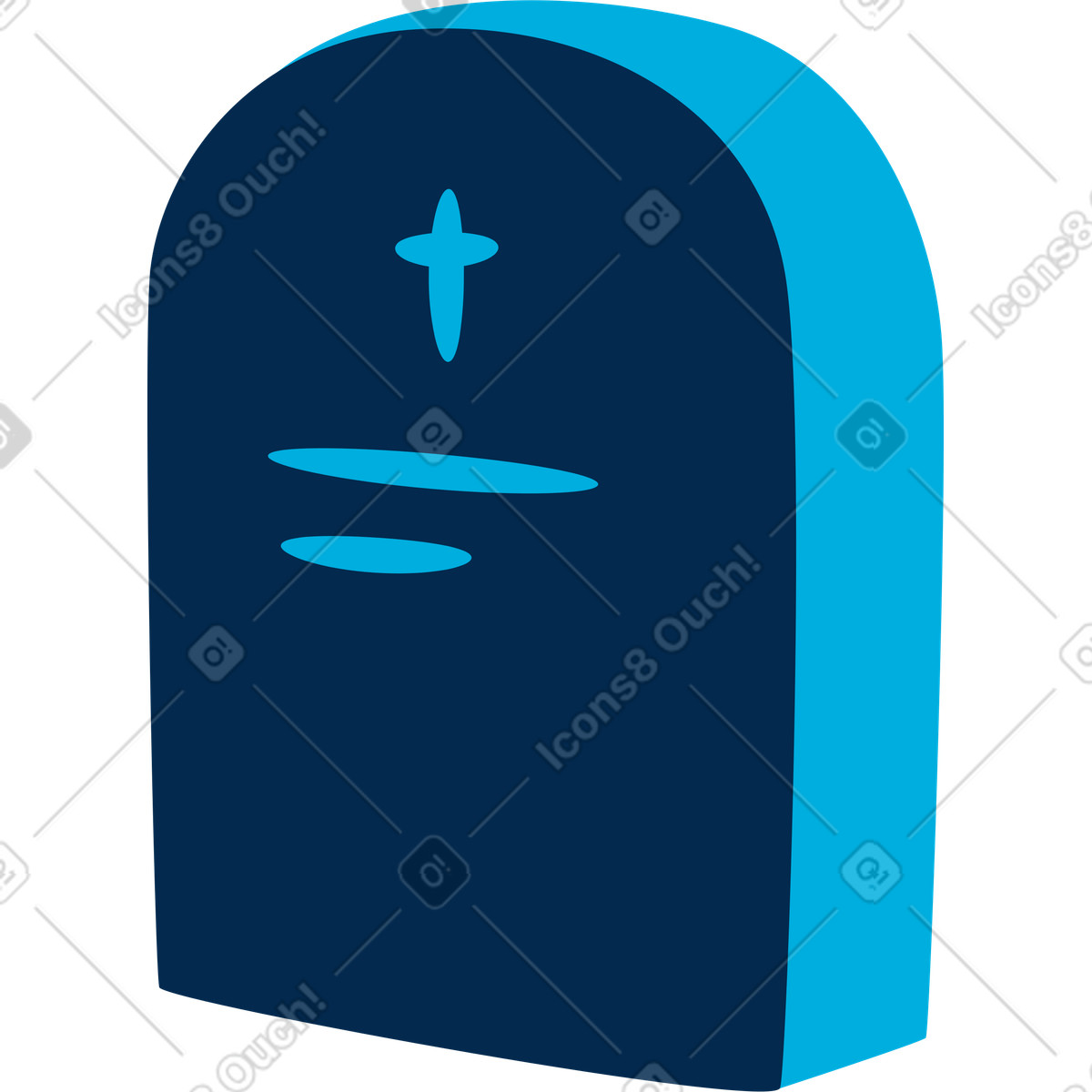 Grabsteinplatte-Illustration im Flame-Stil als Download in PNG, SVG