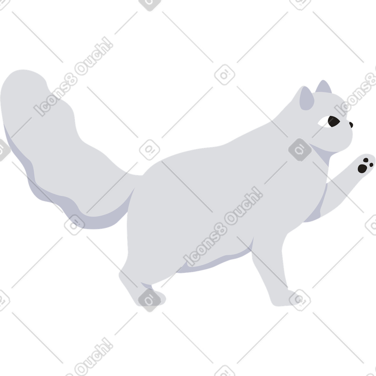 Gatto illustrazione in stile Jaconda scarica in PNG, SVG
