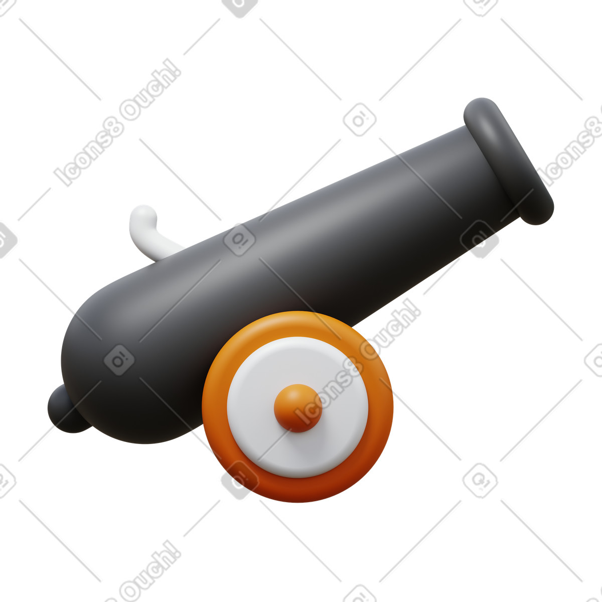 Cannon illustrazione in stile 3D Fluency scarica in PNG, SVG