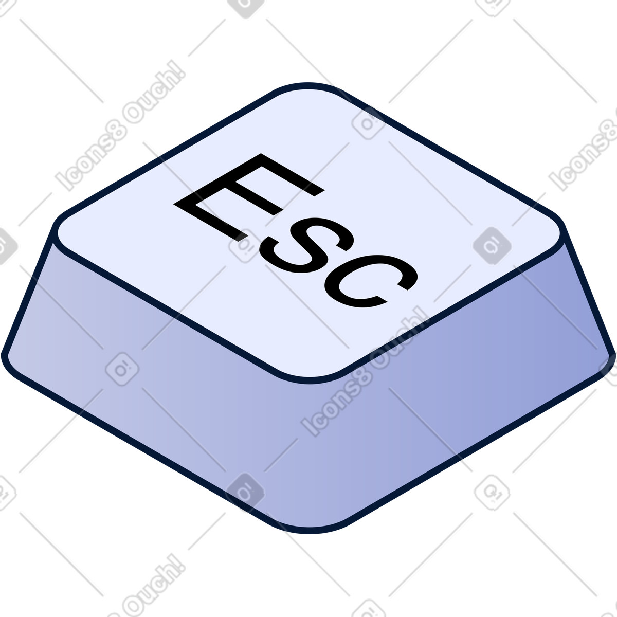 Tasto esc illustrazione in stile Neat scarica in PNG, SVG