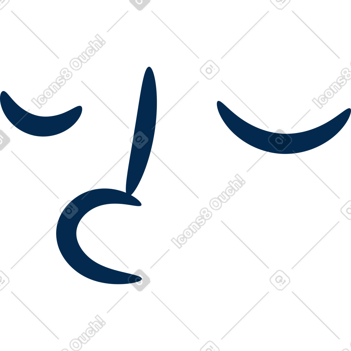 Illustration Visage calme dans le style Flame à télécharger aux formats PNG, SVG