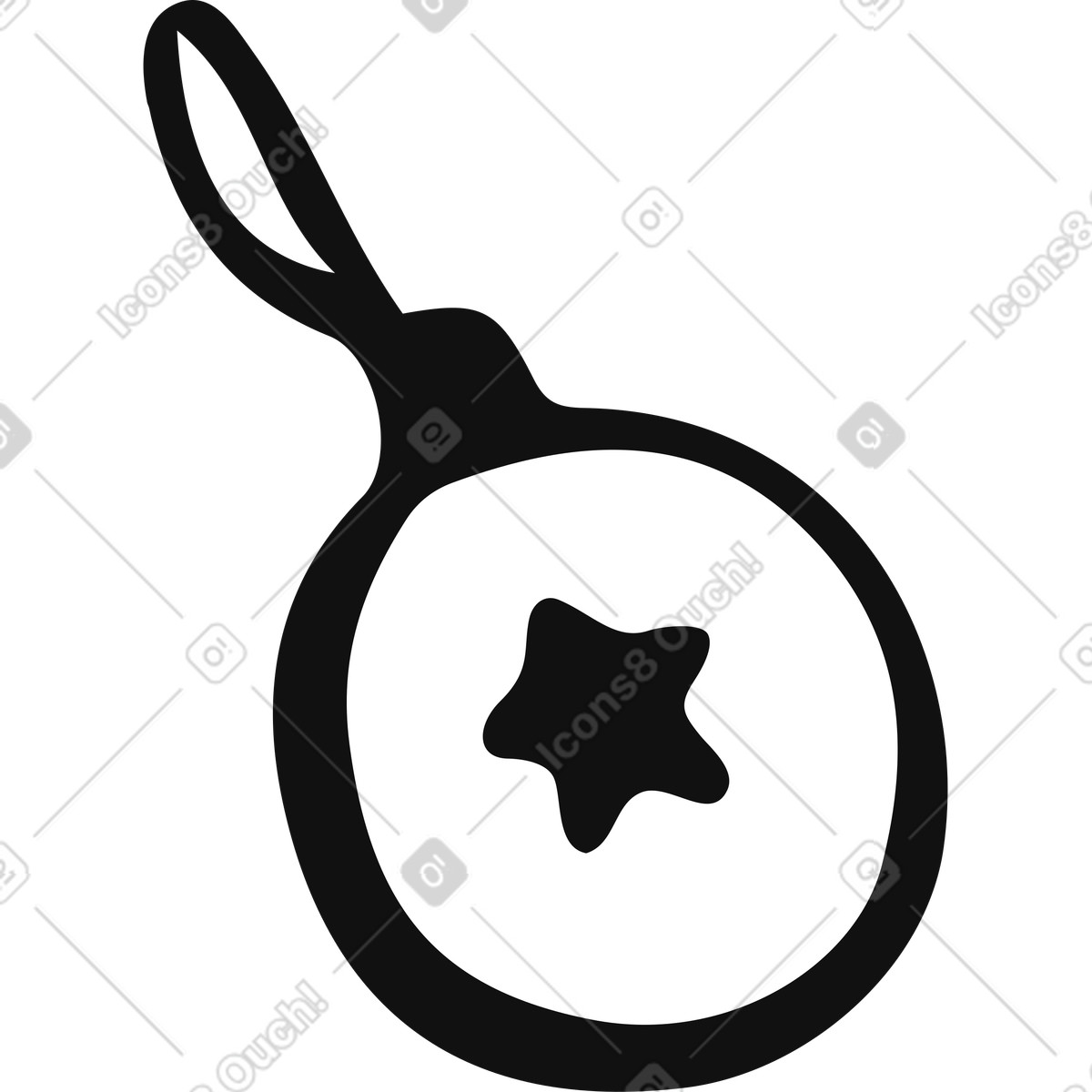 Addobbo natalizio con stella illustrazione in stile Journal scarica in PNG, SVG